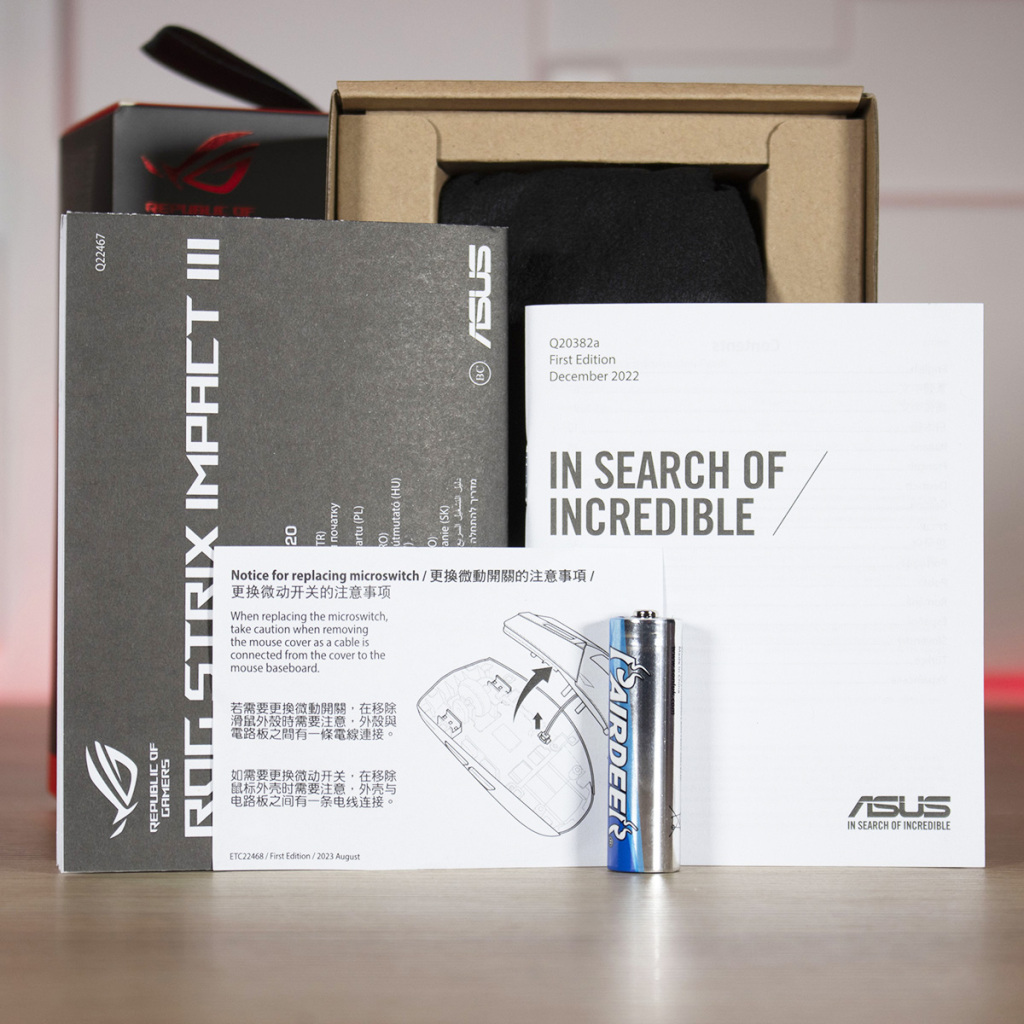 ASUS ROG Strix Impact III Wireless accessoires