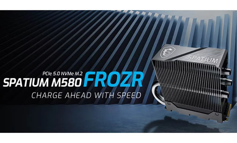 MSI présente son SSD SPATIUM M580 FROZR : 14,6 Go/s en lecture et 12,7 Go/s en écriture 2 MSI SPATIUM M580 FROZR Couv