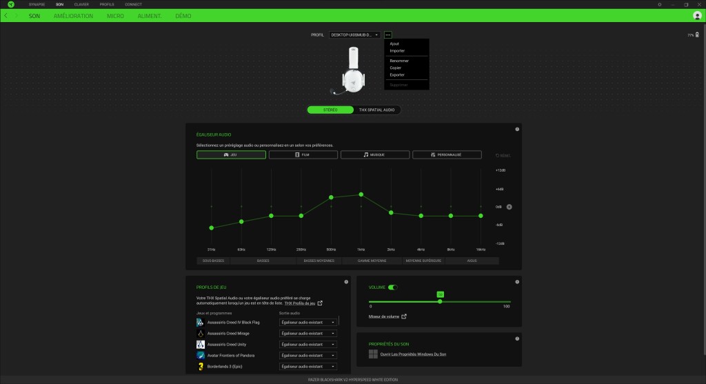 RAZER Blackshark V2 Hyperspeed White Edition cinq items
