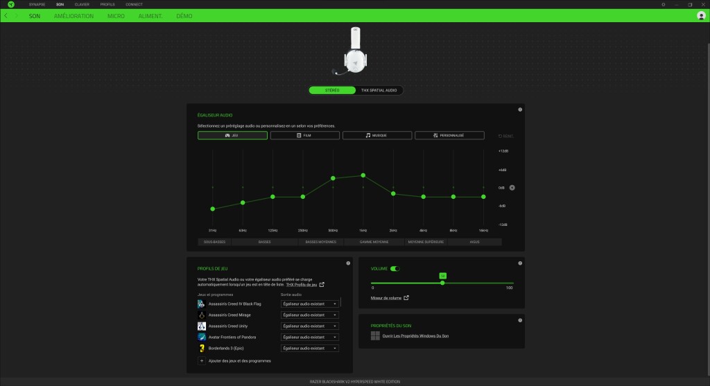 RAZER Blackshark V2 Hyperspeed White Edition détail page items