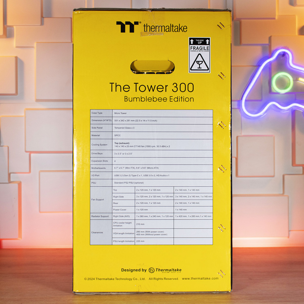 Thermaltake Tower 300 Bumblebee Edition petit côté 2