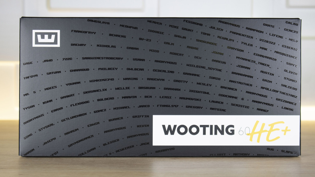 WOOTING 60HE+ emballage face avant