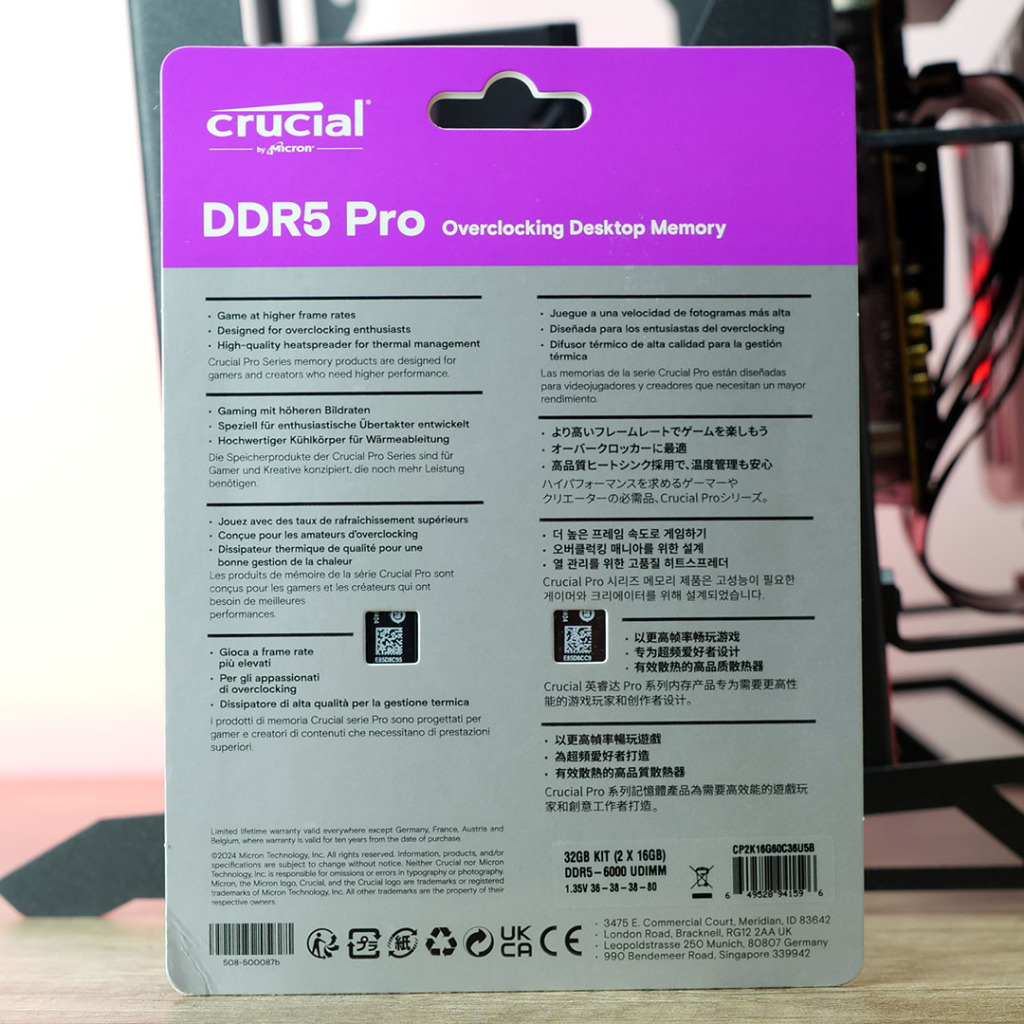 crucial pro ddr5 overclocking specs