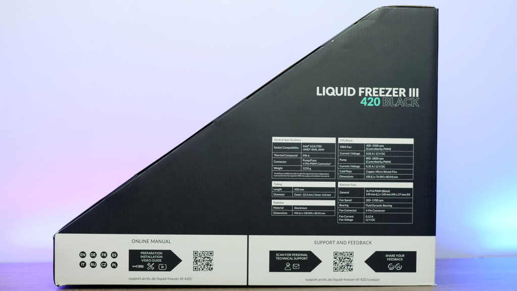 liquid freezer iii 420 black face arriere emballage