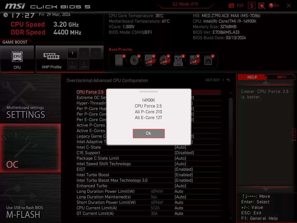 meg z790 ace max bios uefi cpu force 2.5 02
