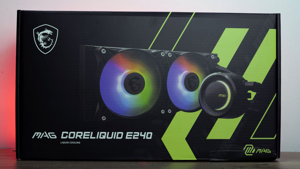 msi mag coreliquid e240 emballage face