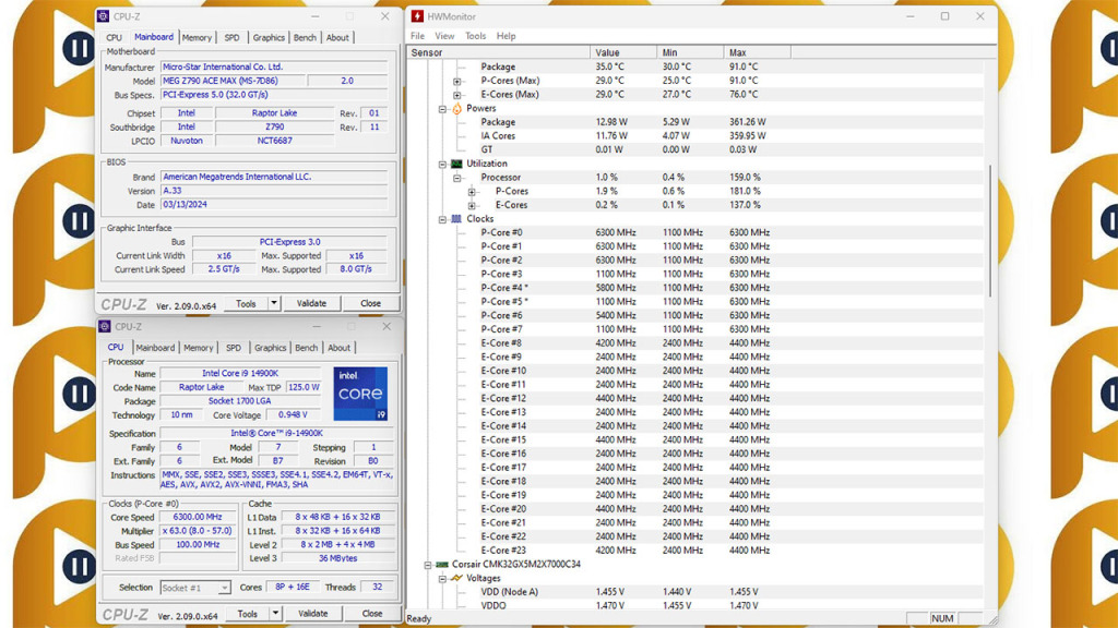 msi meg z790 ace max bios uefi P Core Beyond 6GHz Test