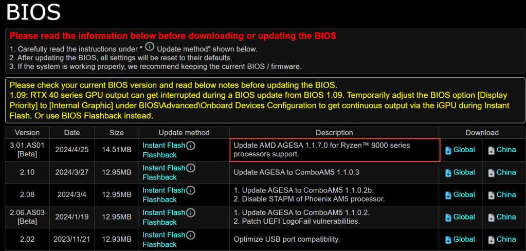ASRock et Biostar supportent les AMD Ryzen 9000 sur leurs cartes mères AM5 600 series 3 ASRock AMD Ryzen 9000 Zen 5 CPU AM5 600 Motherboards BIOS