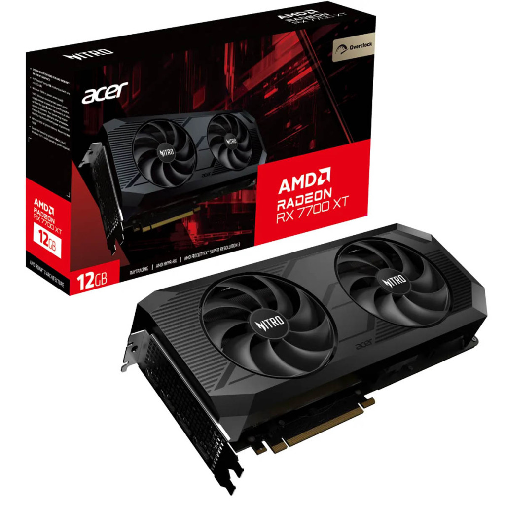 ACER lance les RX 7800 XT série Predator BiFrost et Nitro (mais pas que...) 6 Acer Nitro AMD Radeon RX 7700 XT OC 1