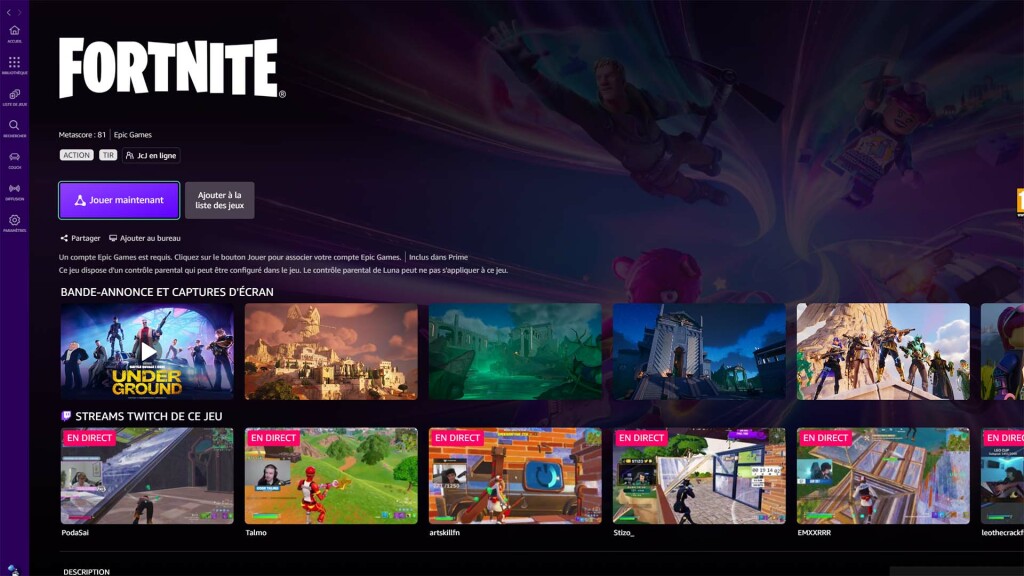 Amazon Prime Gaming : Le Guide Ultime 4 Fortnite Amazon Luna Cloud Gaming