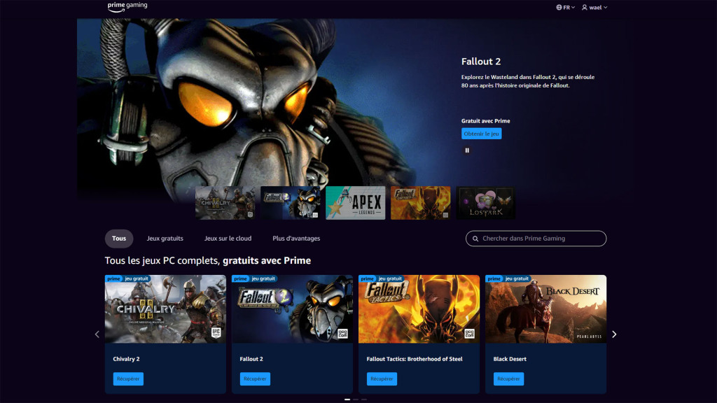 Amazon Prime Gaming : Le Guide Ultime 8 Homepage Prime Gaming Jeux Gratuits