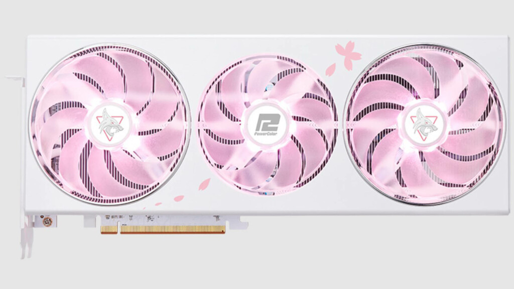 PowerColor RX 7800 XT Hellhound Sakura Edition : les fleurs de cerisier à la fête 3 PowerColor RX 7800 XT Hellhound Sakura Edition 3 ventilateurs