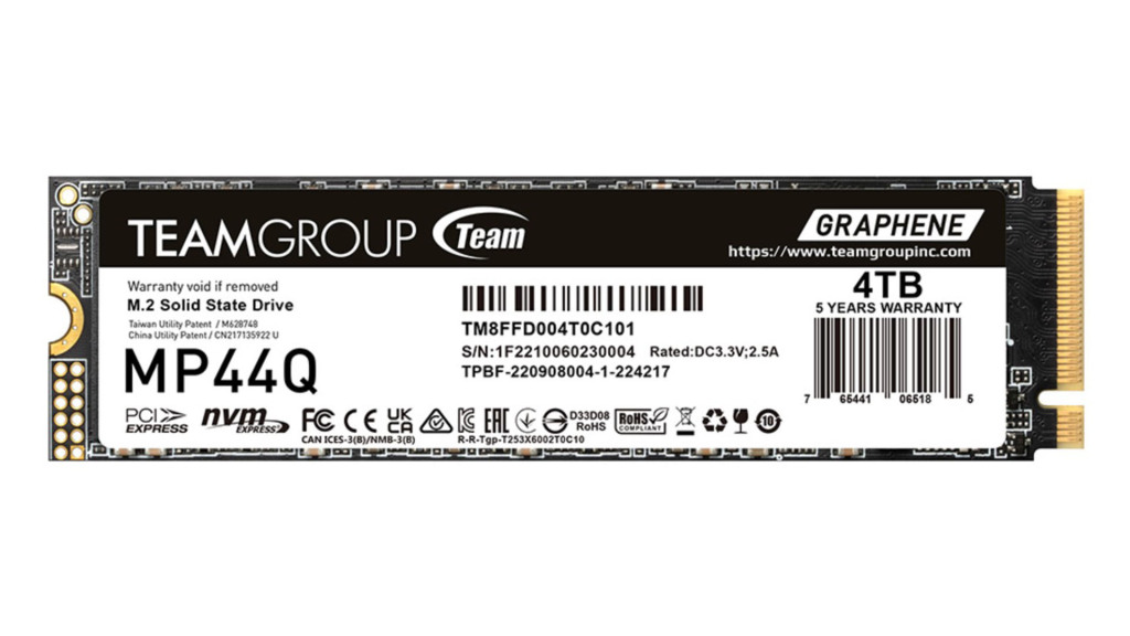 Teamgroup lance le SSD MP44Q M.2 PCIe 4.0 2 Teamgroup MP44Q 2