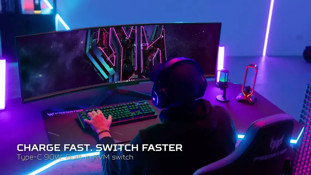 Acer Predator X49 X, un écran QD-OLED 49″ en 240 Hz 4 acer predator x 49x charge 90w