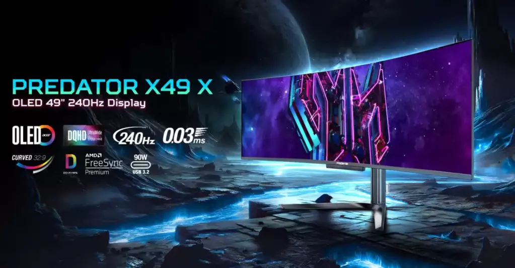 Acer Predator X49 X, un écran QD-OLED 49″ en 240 Hz 3 acer predator x49 x