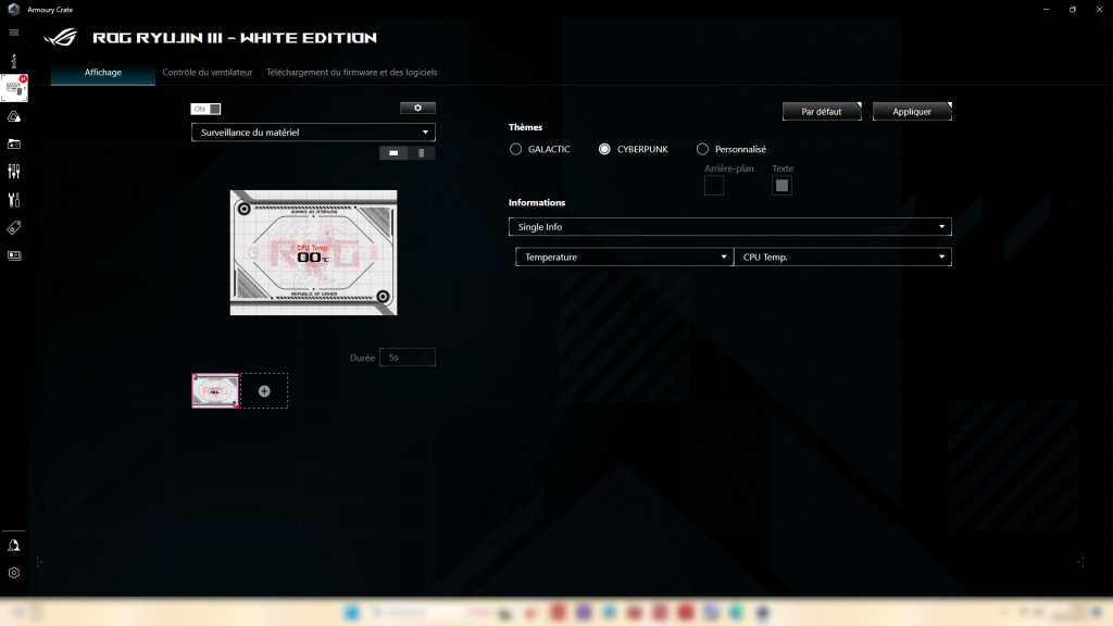 asus rog ryujin iii 360 armoury crate monitoring theme 02