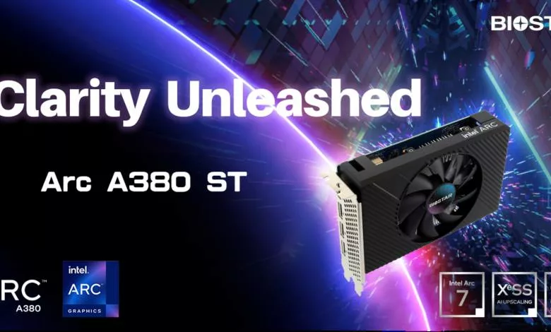 BIOSTAR dévoile sa nouvelle carte graphique : L'Intel Arc A380 ST 1 biostar intel arc a380 st