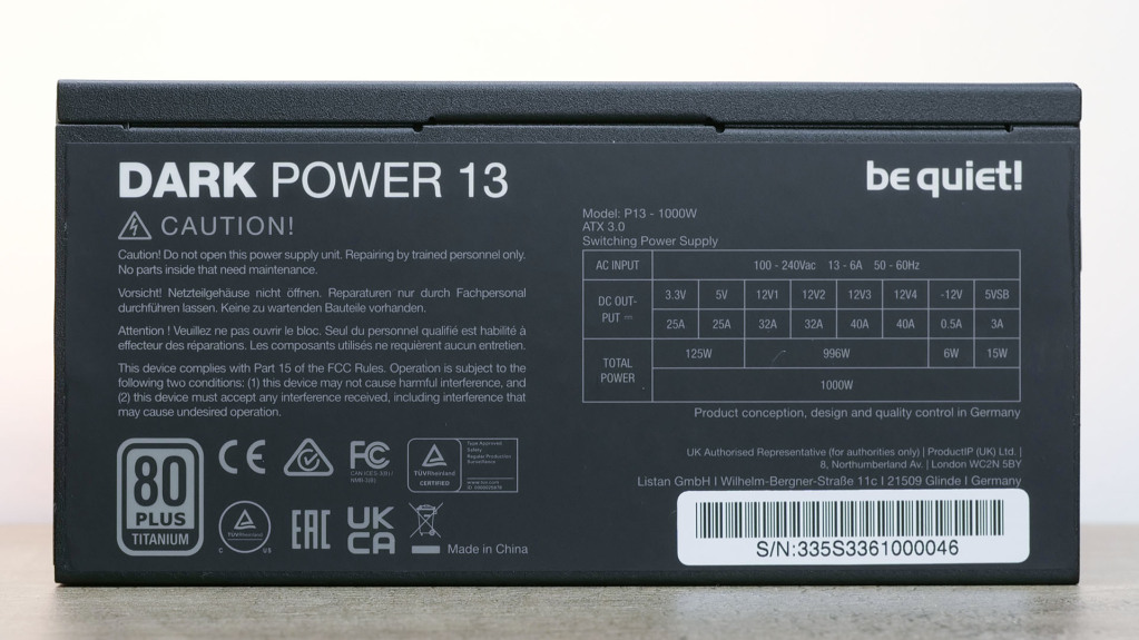 Analyse : be quiet! Dark Power 13 1000W 80PLUS Titanium 9 bloc dark power 13 1000w side étiquette