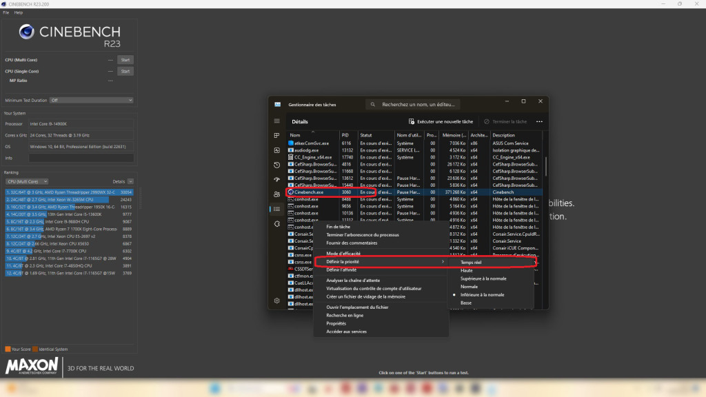 Guide : Boostez votre score Cinebench R23 sous Windows 3 cinebench r23 boost score windows 11