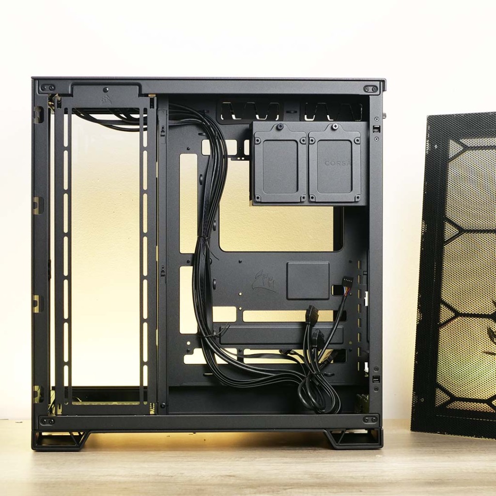 Corsair 6500X : Revue complète et build avec carte mère BTF 36 corsair 6500x compartiment psu btf