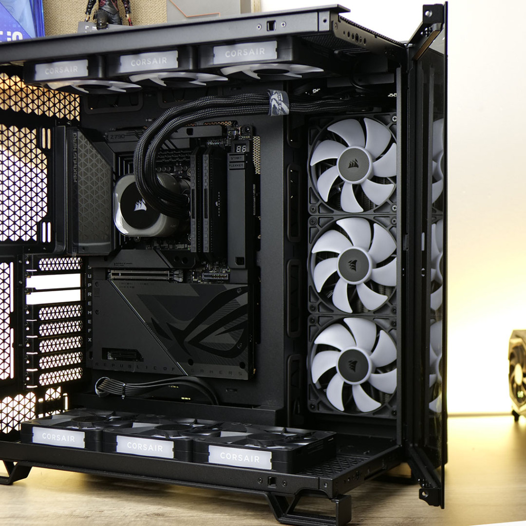 Corsair 6500X : Revue complète et build avec carte mère BTF 9 demontage facade boitier 6500x
