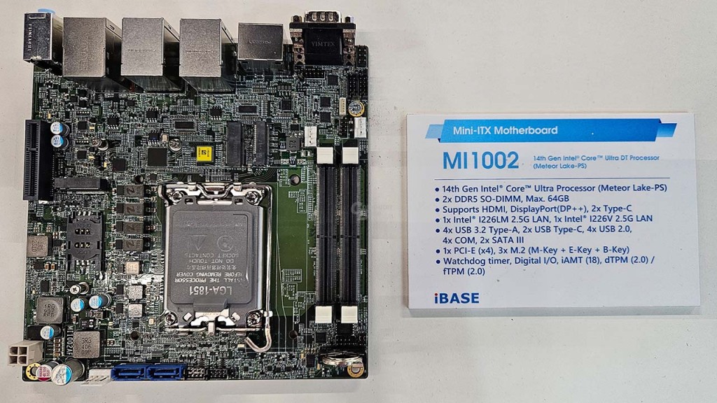 LGA 1851 : Le nouveau socket d'Intel examiné de près et Arrow Lake-PS confirmé 2 iBase MI1002 LGA 1851 Arrow Lake-PS
