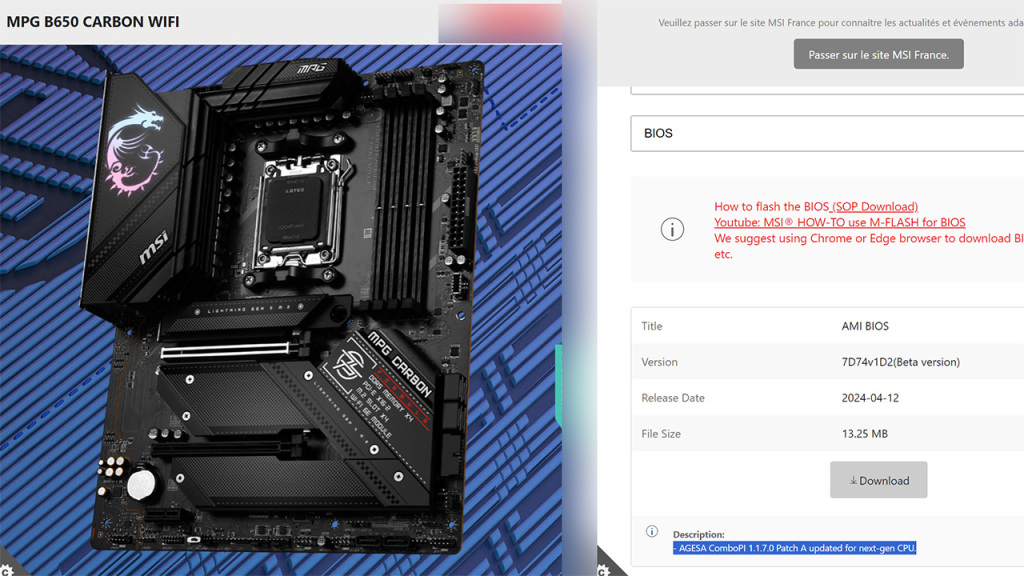 AMD Ryzen 9000 : MSI lance le patch AGESA 1.1.7.0 pour AM5 2 msi am5 amd ryzen 9000 AGESA 1.1.7.0