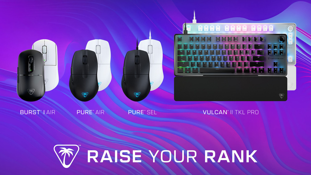 Turtle Beach renouvelle sa gamme avec de nouveaux casques, claviers et souris gaming 3 souris turtle beach burst ii air clavier turtle beach vulcan ii tkl pro