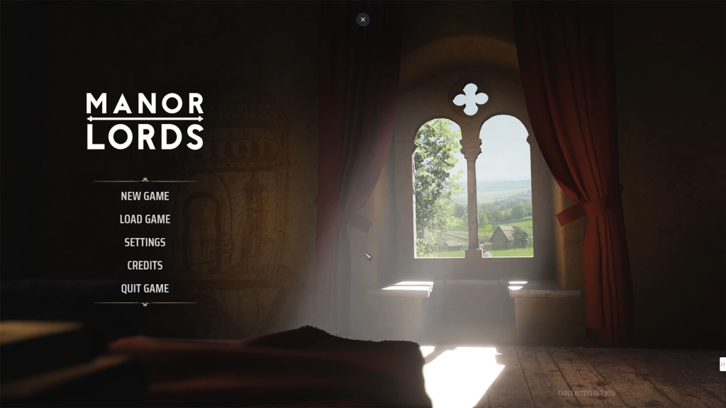 Test Manor Lords : Le City-Builder Médieval à ne pas manquer 2 test manor lords menu principal