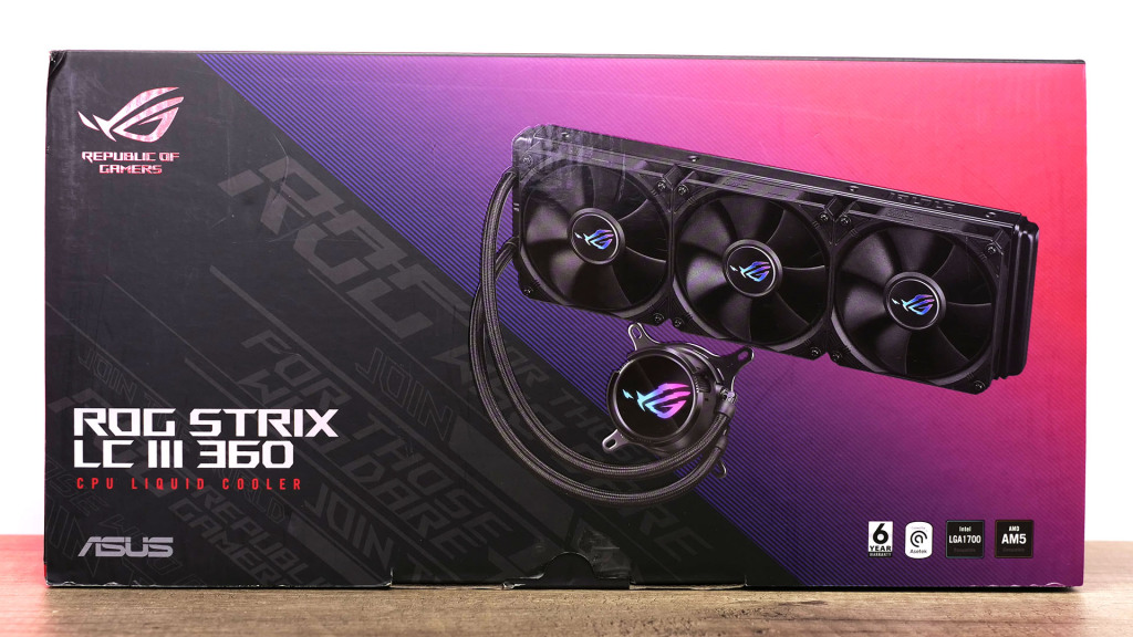 test rog strix lc iii 360 emballage main