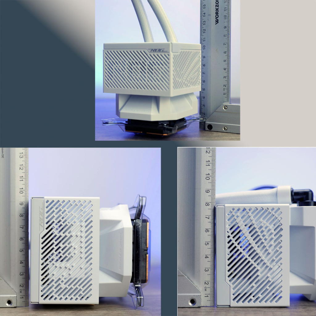watercooling rog ryujin iii 360 argb bloc pompe mesures