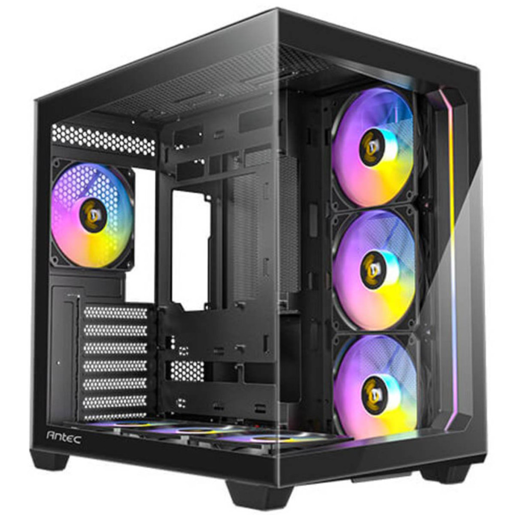 ANTEC C5 ARGB : un boîtier moyen tour type aquarium compatible cartes mères à connecteurs cachés 2 ANTEC C5 ARGB 1