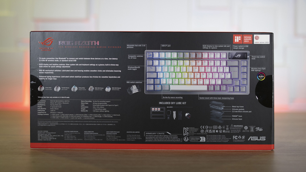 ASUS ROG Azoth emballage arrière
