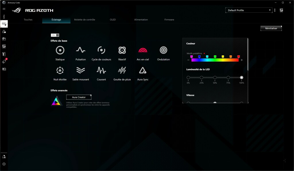 ASUS ROG Azoth logiciel 3
