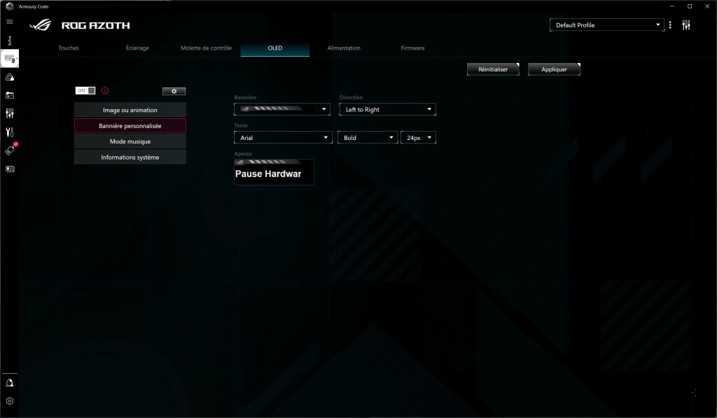ASUS ROG Azoth logiciel 5