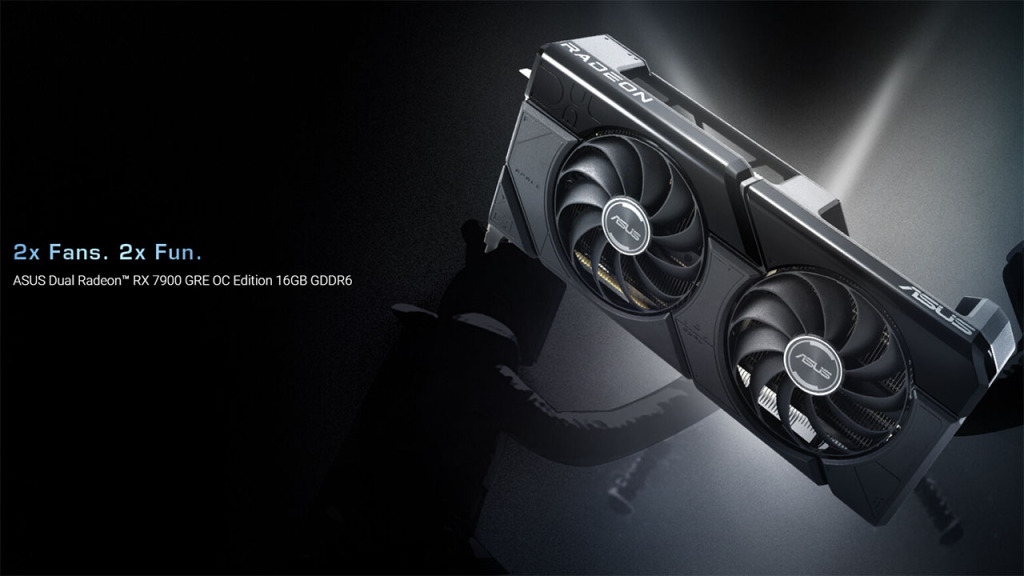 ASUS RX 7900 XT, XTX & GRE Dual OC : Cartes à 2 moulins 3 Asus RX 7900 GRE Dual