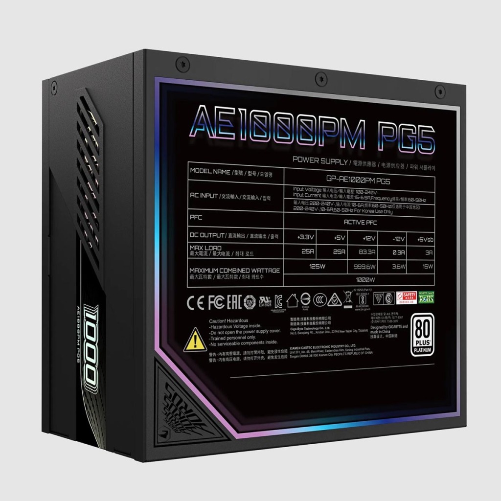 GIGABYTE AORUS ELITE : des alimentations de 850W et 1000W destinées aux joueurs 4 GIGABYTE AORUS Elite noir 1