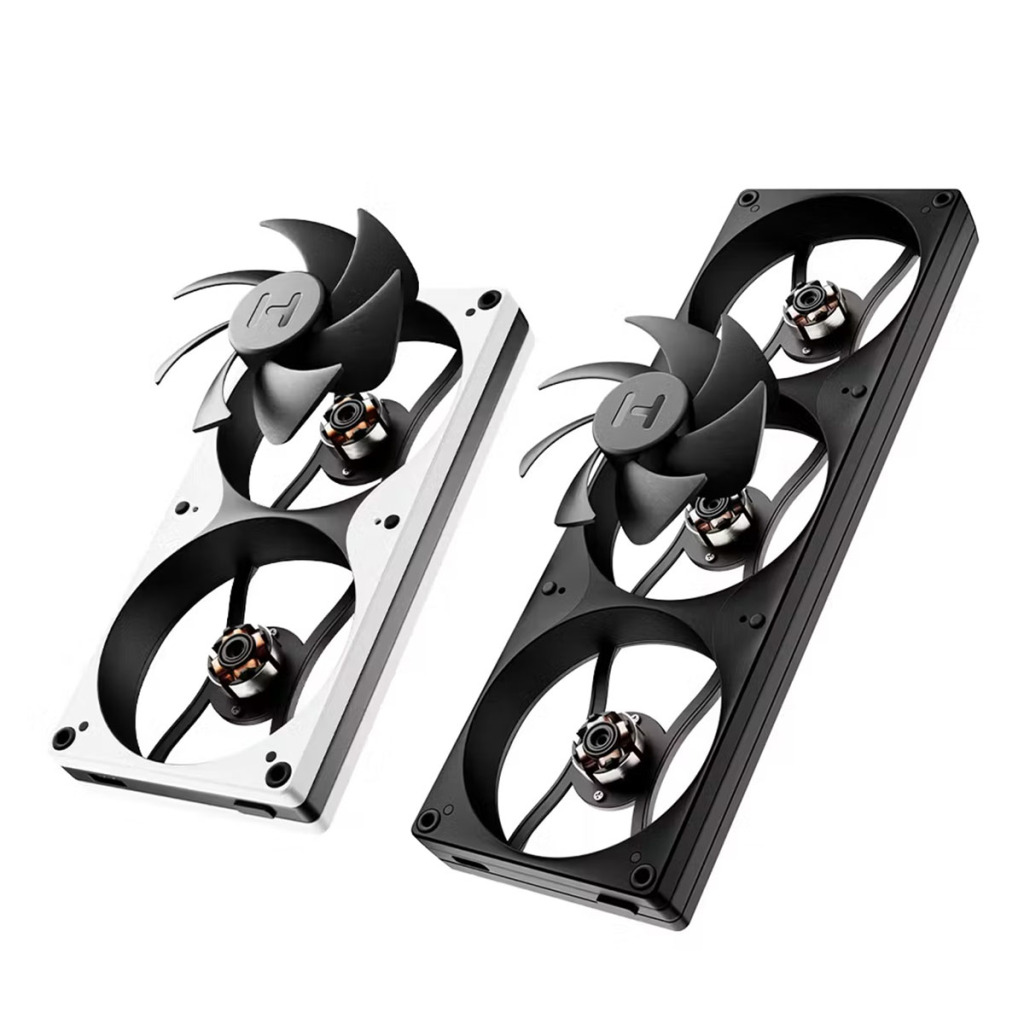 Nouveaux AIO et nouveaux ventilos chez HYTE 6 HYTE THICC FP12 Duo Trio