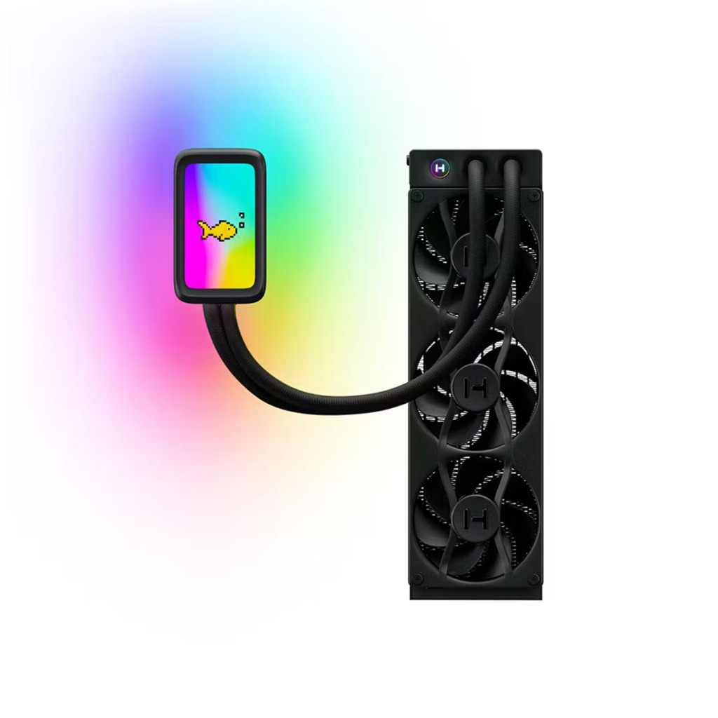 Nouveaux AIO et nouveaux ventilos chez HYTE 2 HYTE THICC Q80 Trio