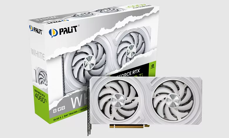 PALIT propose une RTX 4060 Ti (presque) toute blanche 1 PALIT RTX 4060 Ti White Couv