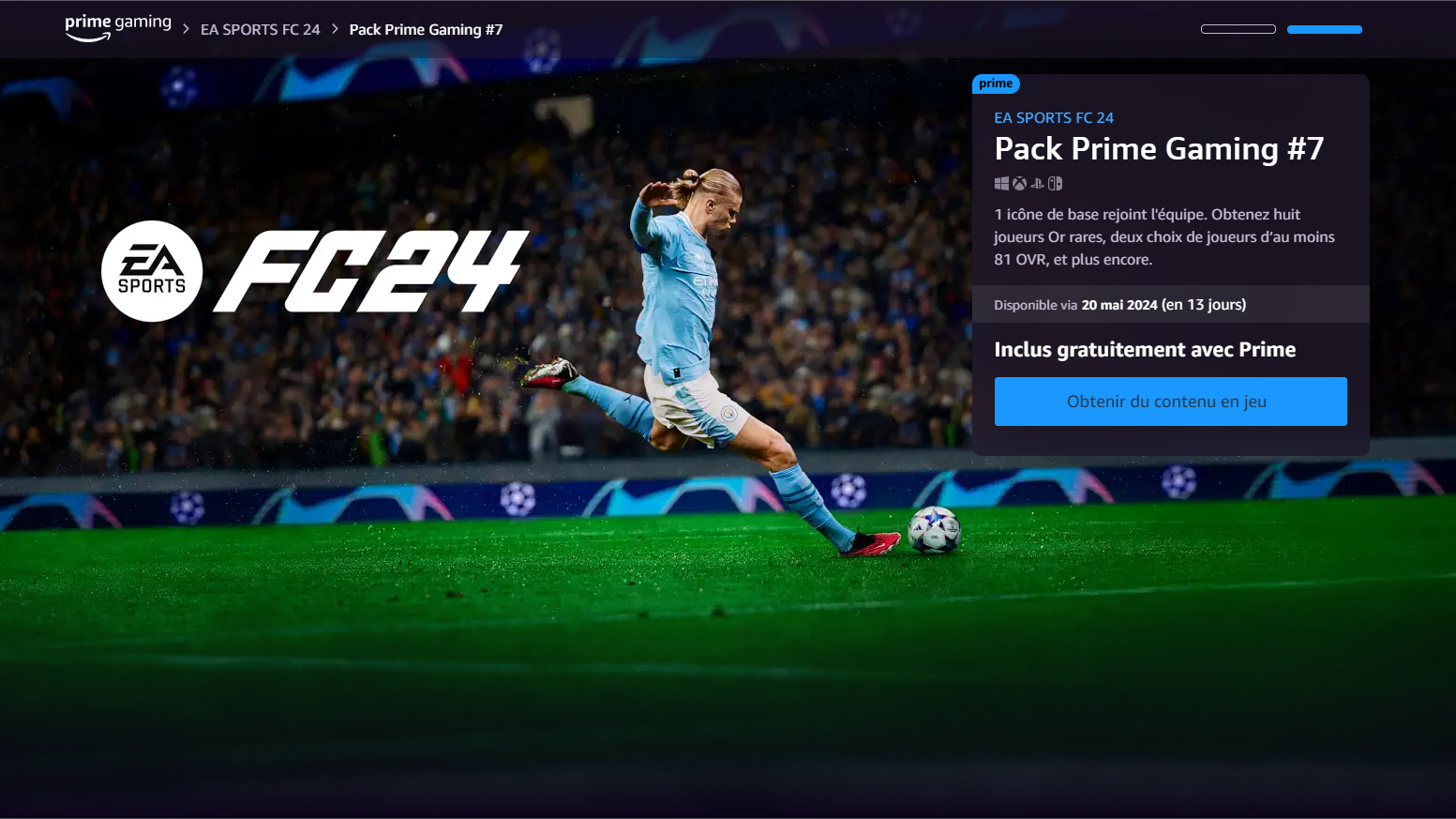 PRIME GAMING FC 24 : Packs Gratuits offerts par Amazon 2 Pack Prime Gaming #7