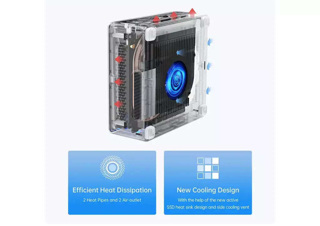 14 cœurs et 20 threads dans le mini-PC MINISFORUM NAB9 3 mini pc minisforum venus nab9 cooling