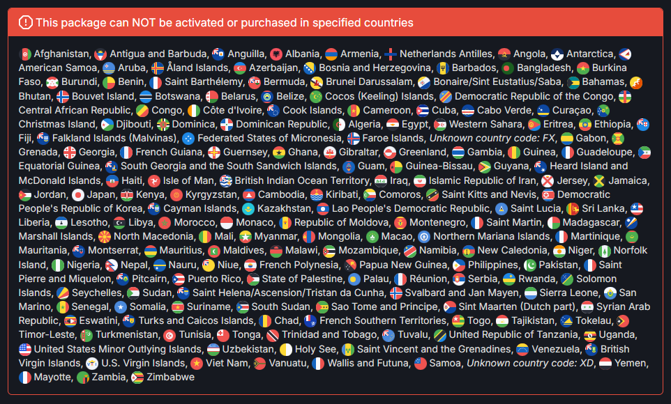 no psn access country list