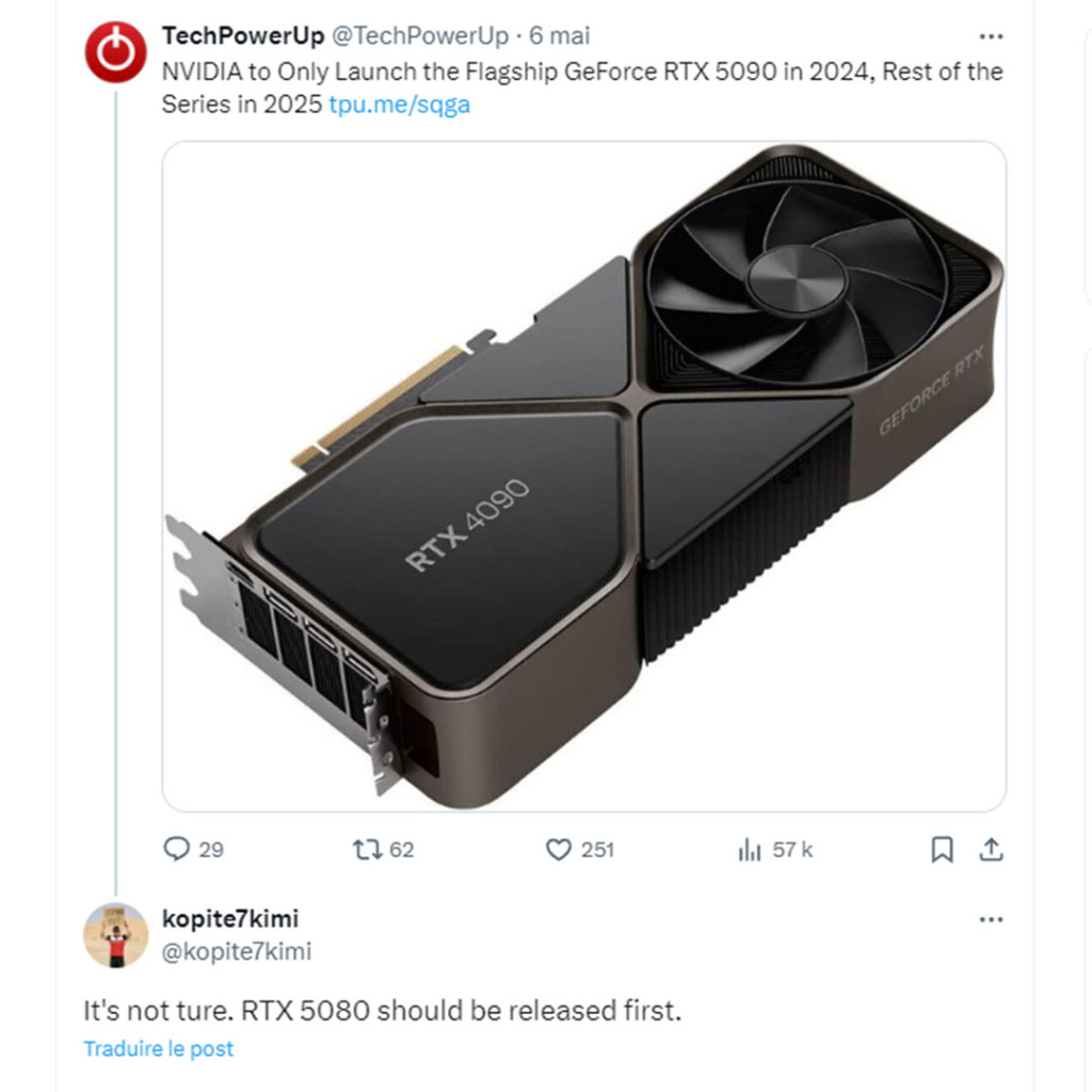 NVIDIA lancerait finalement les RTX 5090 et RTX 5080 en 2024 2 rtx 5080 before rtx 5090