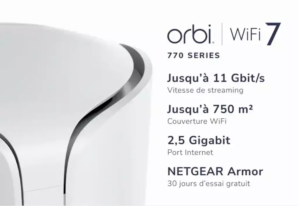 Mesh Tri-band Orbi 770 et routeur Nighthawk RS300, du WiFi 7 abordable chez Netgear 3 Orbi 770 séries