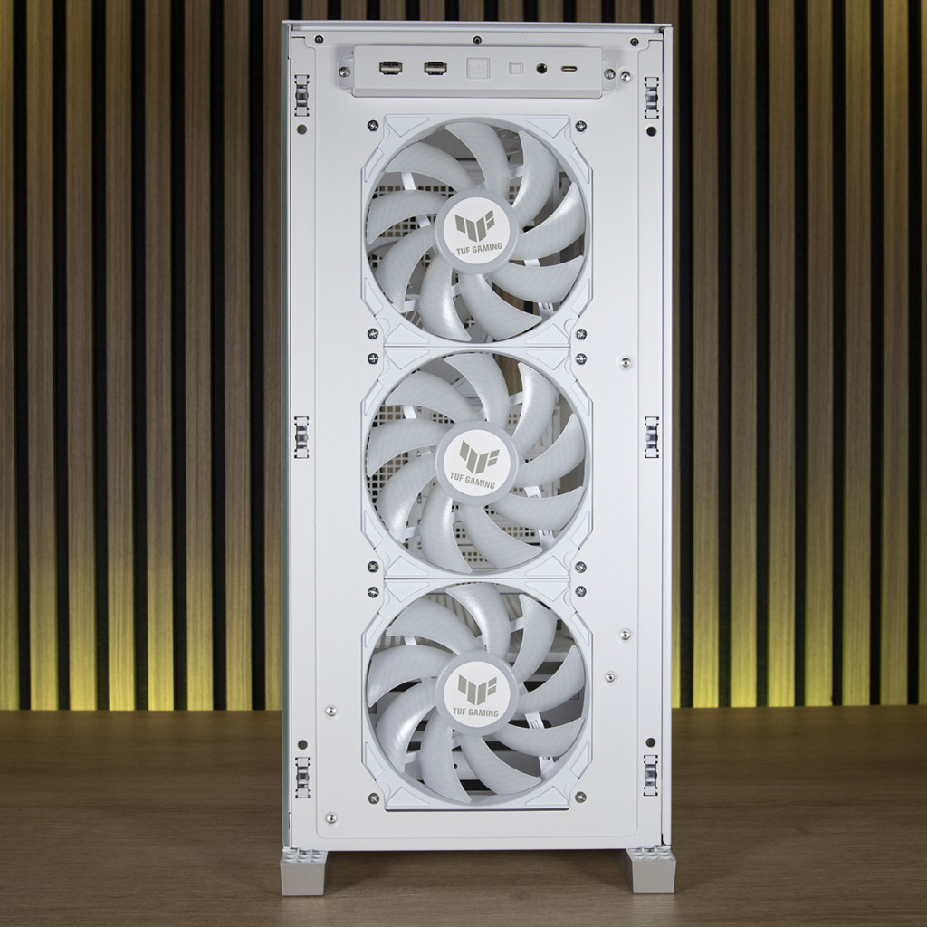 ASUS TUF Gaming GT302 ARGB : Revue complète et build avec carte mère BTF 25 ASUS TUF Gaming GT302 ARGB emplacement ventilateurs