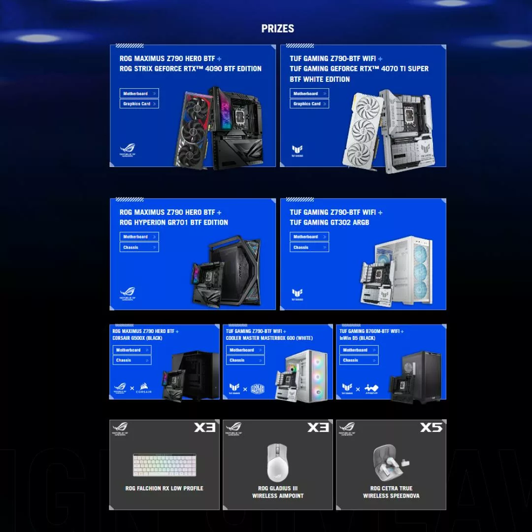 Concours ASUS ROG BTF 2024 : Gagnez des composants PC gaming haut de gamme 2 Concours Asus ROG BTF The Ultimate Simplicity Prizes