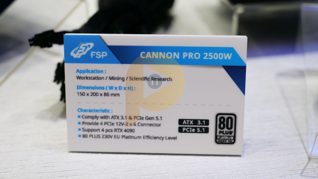 FSP dynamise le Computex 2024 avec ses Alimentations, Boîtiers et Refroidisseurs. 9 Fsp computex 2024 psu cannon pro 2500w 01