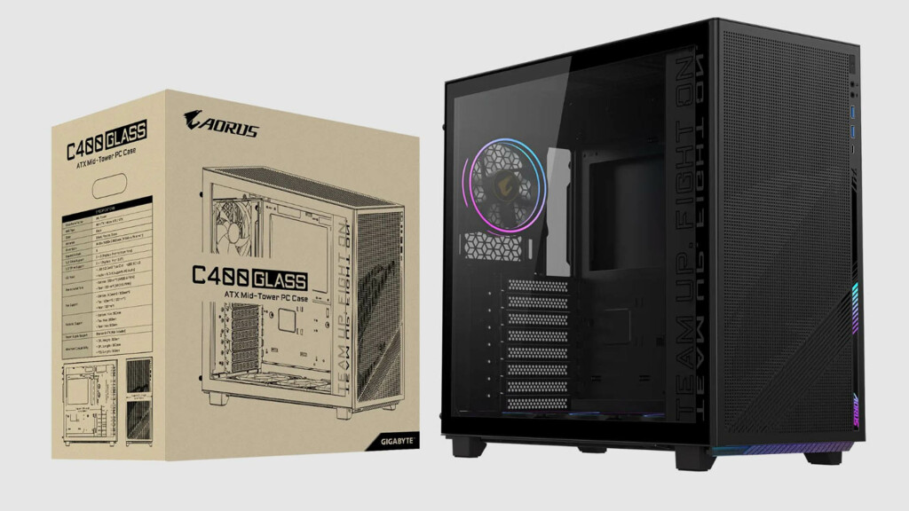 GIGABYTE AORUS C400 GLASS : nouveau boîtier de jeu moyen tour à flux d'air vertical 8 GIGABYTE AORUS C400 GLASS 7