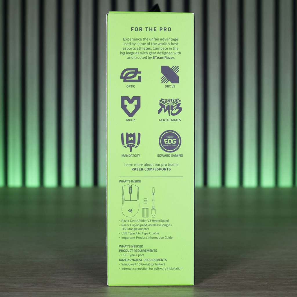 RAZER Deathadder V3 Hyperspeed emballage grand côté